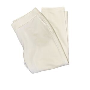 NWT J.Jill Pure Jill White Affinity French Terry Slim Crop Pants Women's Size S